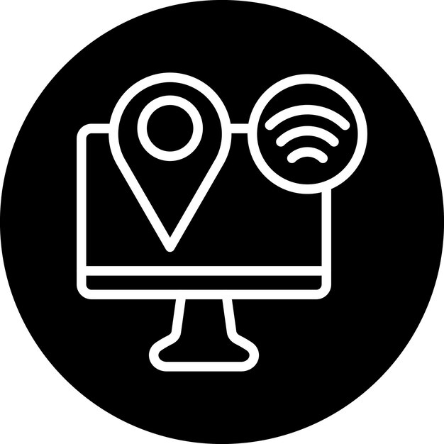 Diseño vectorial Estilo del icono del centro nómada digital