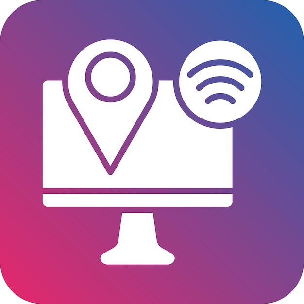 Diseño vectorial Estilo del icono del centro nómada digital