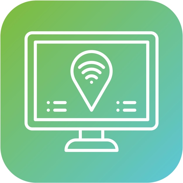 Diseño vectorial Estilo del icono del centro nómada digital
