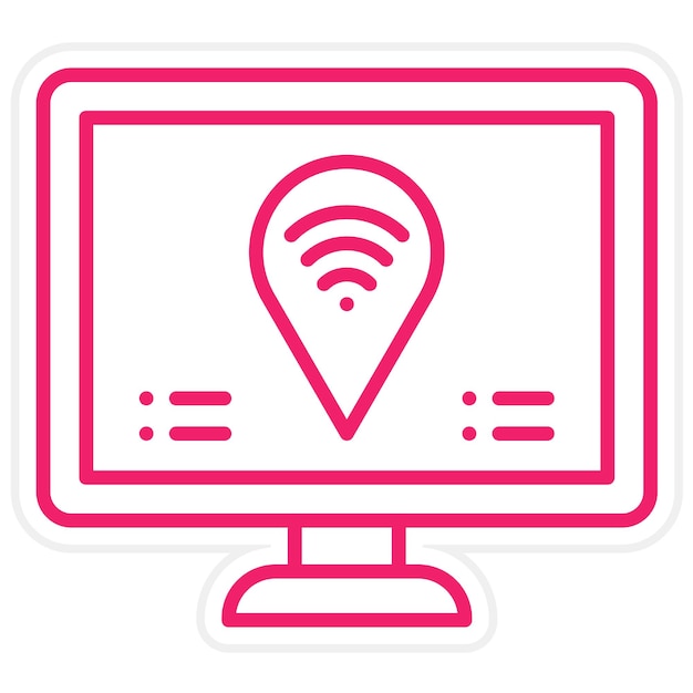 Diseño vectorial Estilo del icono del centro nómada digital