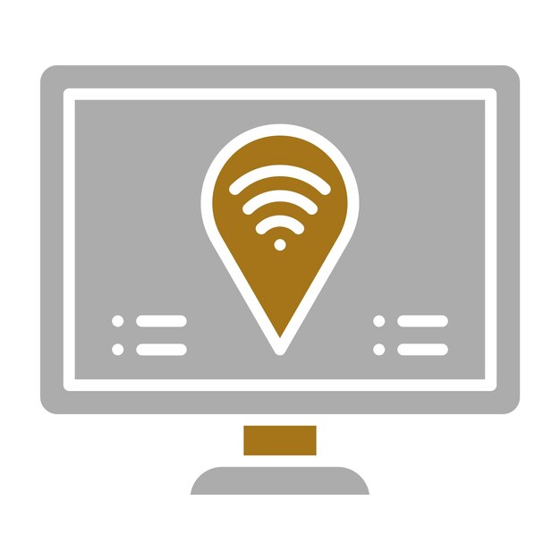Diseño vectorial Estilo del icono del centro nómada digital