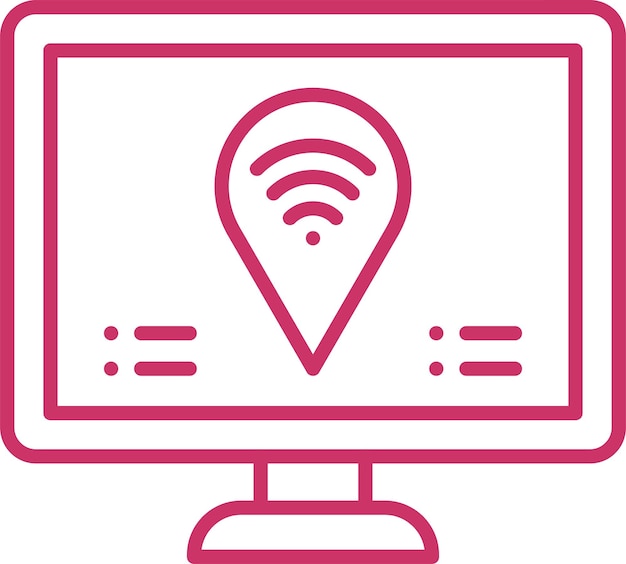 Diseño vectorial Estilo del icono del centro nómada digital