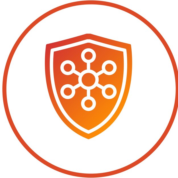 Diseño vectorial Estilo del icono del centro seguro