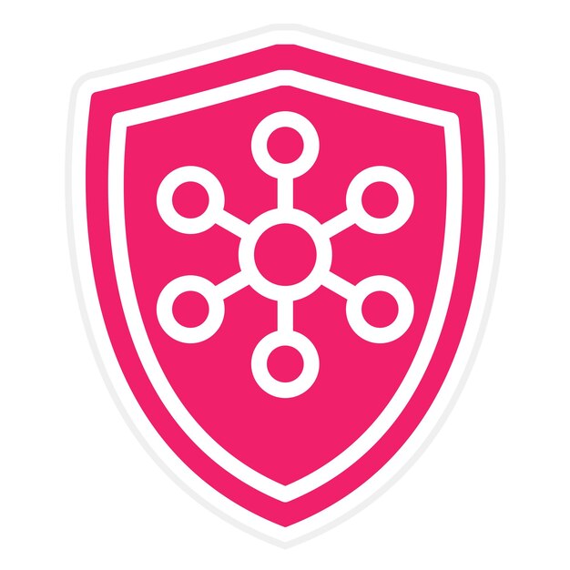 Diseño vectorial Estilo del icono del centro seguro