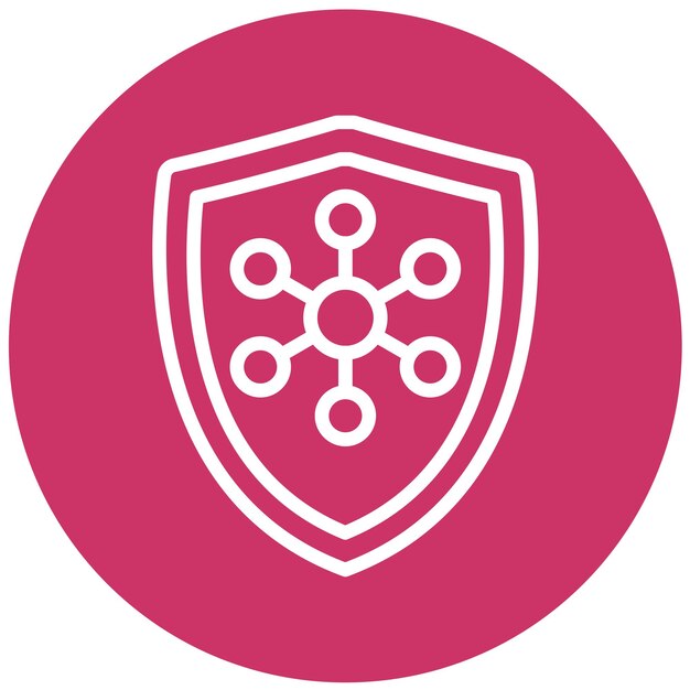 Diseño vectorial Estilo del icono del centro seguro