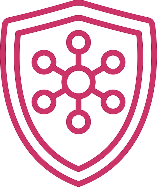 Diseño vectorial Estilo del icono del centro seguro