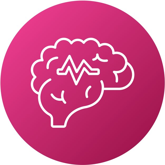 Diseño vectorial Estilo del icono del cerebro humano