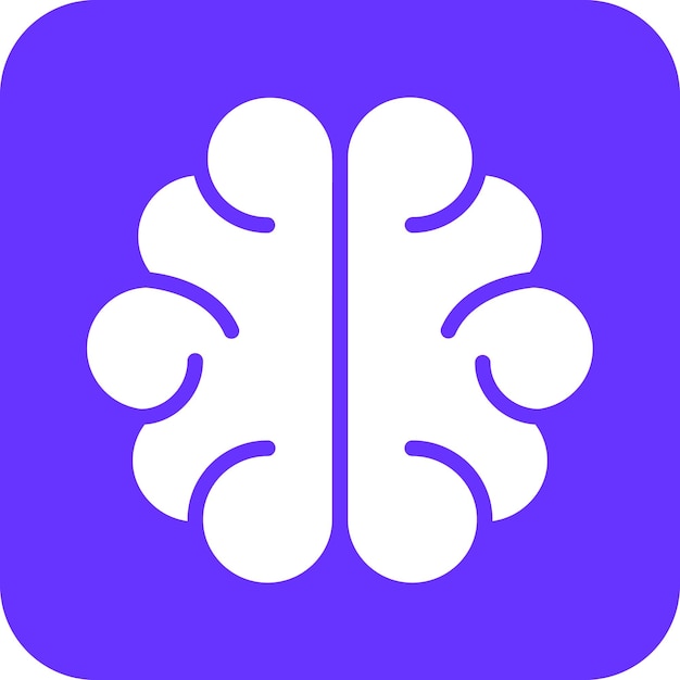 Diseño vectorial Estilo del icono del cerebro