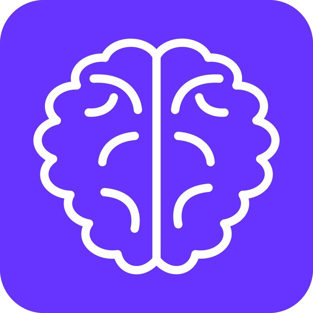 Diseño vectorial Estilo del icono del cerebro