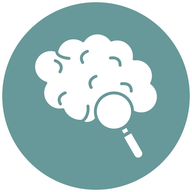 Diseño vectorial Estilo del icono del cerebro