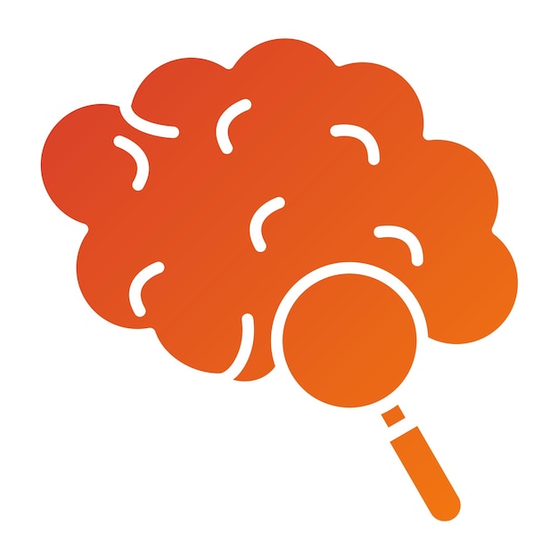 Diseño vectorial Estilo del icono del cerebro