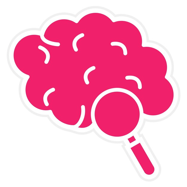 Diseño vectorial Estilo del icono del cerebro