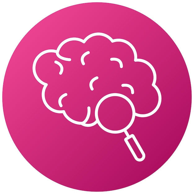 Diseño vectorial Estilo del icono del cerebro
