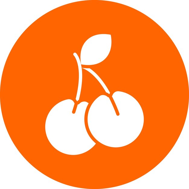 Diseño vectorial Estilo de icono de cereza