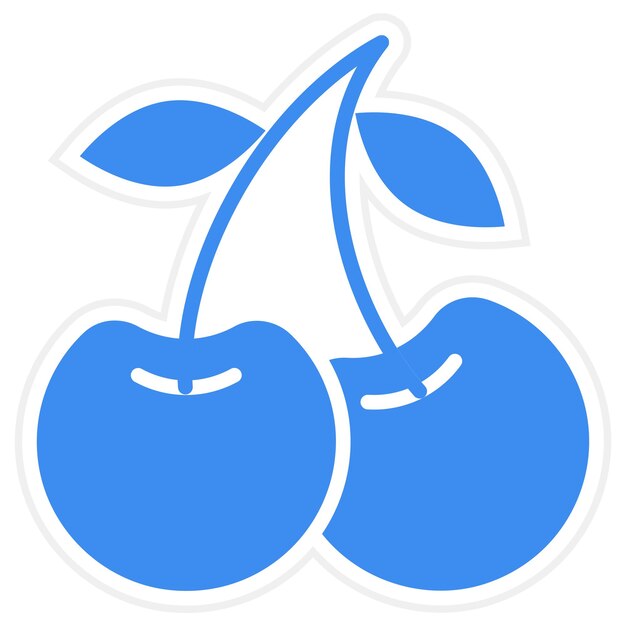 Diseño vectorial Estilo de icono de cereza