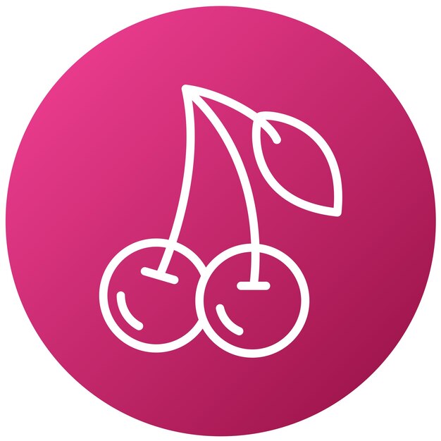 Diseño vectorial Estilo de icono de cereza