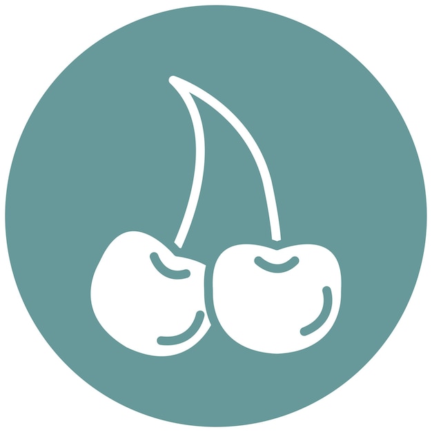 Diseño vectorial Estilo de icono de cereza