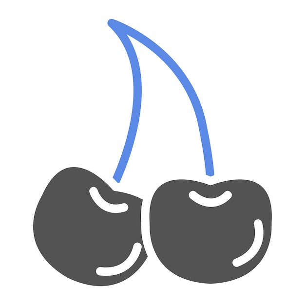 Diseño vectorial Estilo de icono de cereza