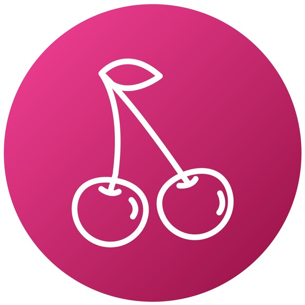 Diseño vectorial Estilo de icono de cereza