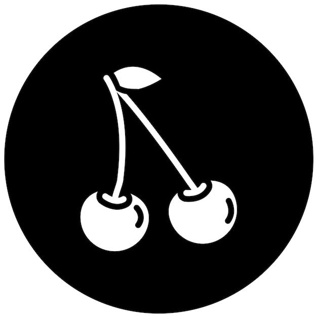 Diseño vectorial Estilo de icono de cereza