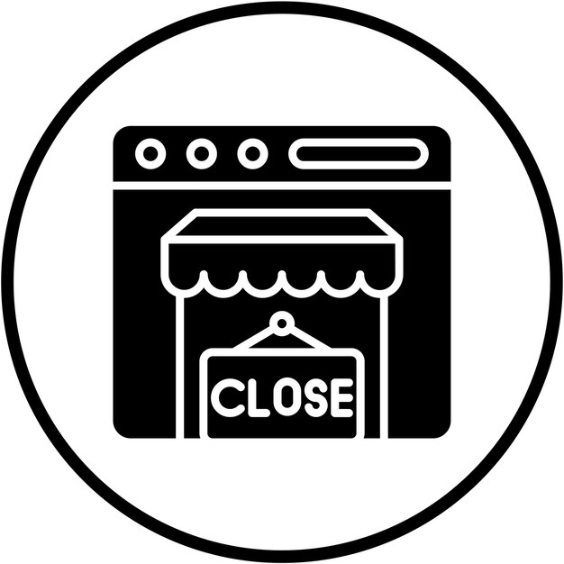 Diseño vectorial Estilo de icono cerrado