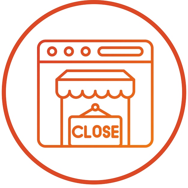 Diseño vectorial Estilo de icono cerrado