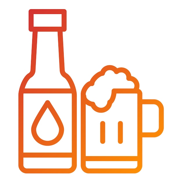 Diseño vectorial Estilo de icono de cerveza libre