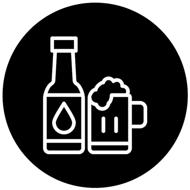 Diseño vectorial Estilo de icono de cerveza libre