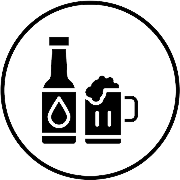 Diseño vectorial Estilo de icono de cerveza libre