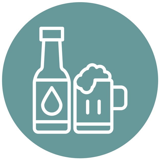 Diseño vectorial Estilo de icono de cerveza libre
