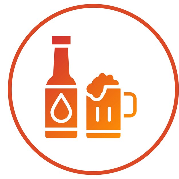 Diseño vectorial Estilo de icono de cerveza libre
