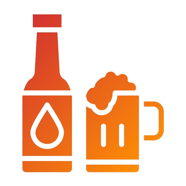 Diseño vectorial Estilo de icono de cerveza libre