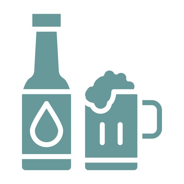 Diseño vectorial Estilo de icono de cerveza libre