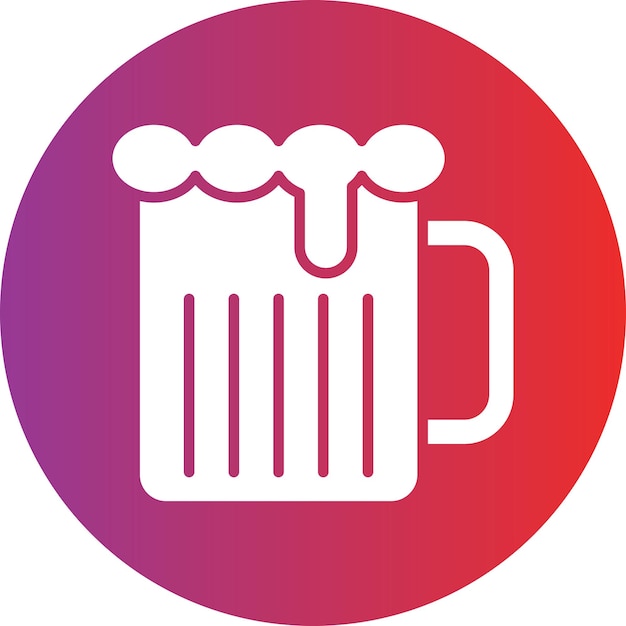 Diseño vectorial del estilo del icono de la cerveza