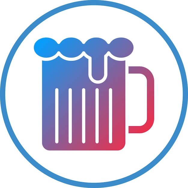 Diseño vectorial del estilo del icono de la cerveza
