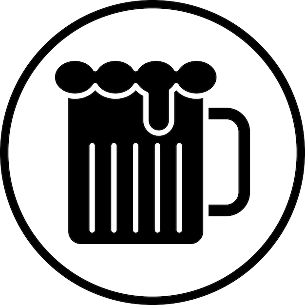 Diseño vectorial del estilo del icono de la cerveza