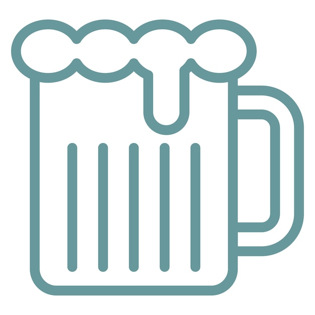 Diseño vectorial del estilo del icono de la cerveza