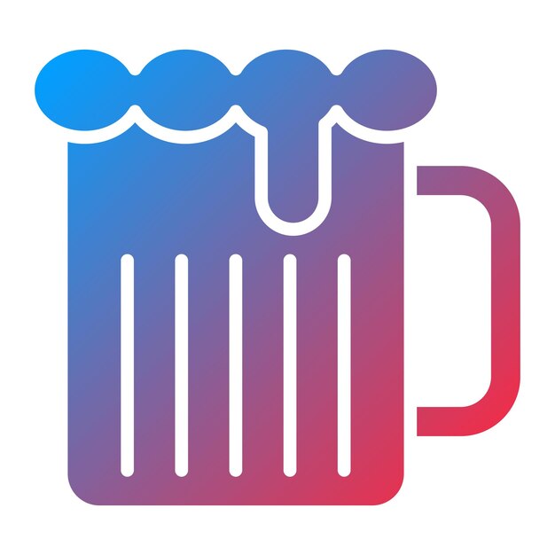 Diseño vectorial del estilo del icono de la cerveza