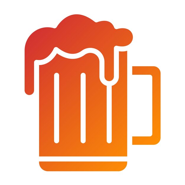 Diseño vectorial del estilo del icono de la cerveza