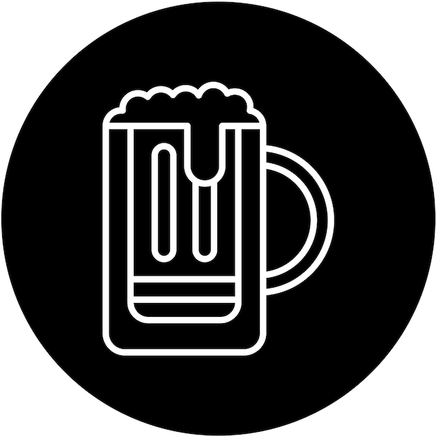 Diseño vectorial del estilo del icono de la cerveza