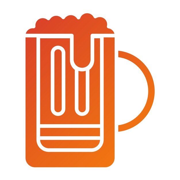 Diseño vectorial del estilo del icono de la cerveza