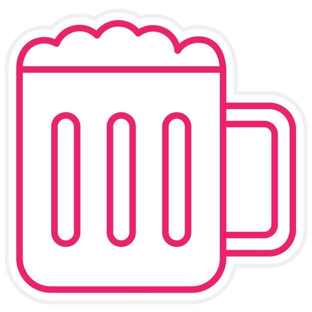 Diseño vectorial del estilo del icono de la cerveza