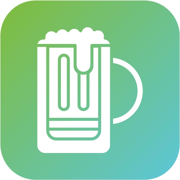 Diseño vectorial del estilo del icono de la cerveza
