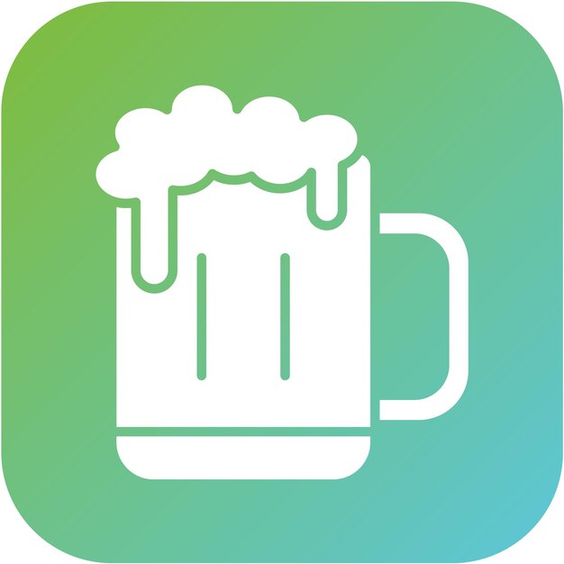 Diseño vectorial del estilo del icono de la cerveza