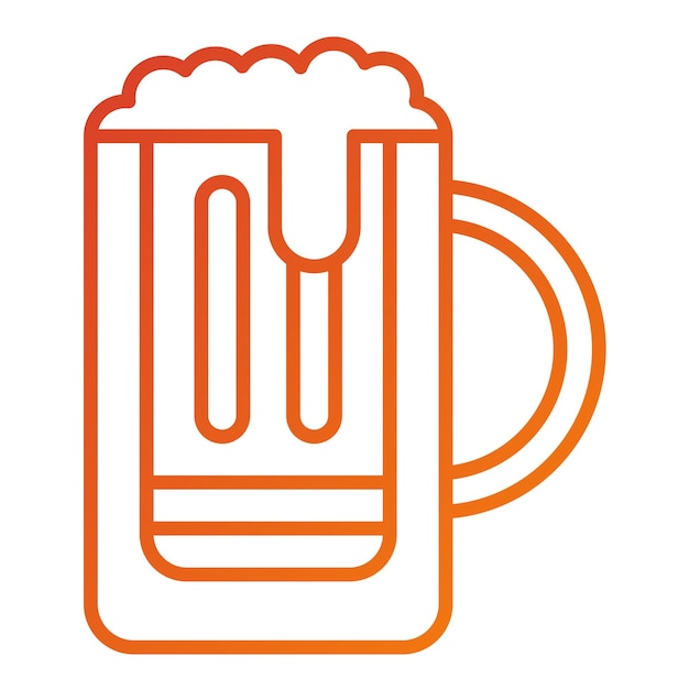 Diseño vectorial del estilo del icono de la cerveza