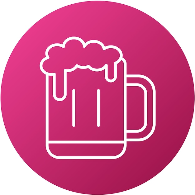 Diseño vectorial del estilo del icono de la cerveza