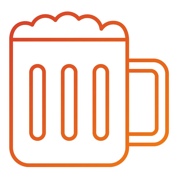Diseño vectorial del estilo del icono de la cerveza