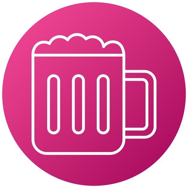 Diseño vectorial del estilo del icono de la cerveza