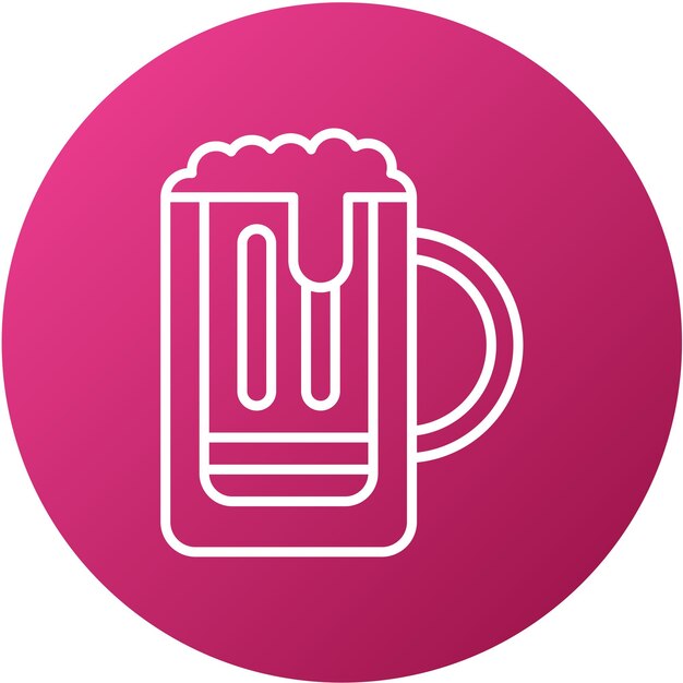 Diseño vectorial del estilo del icono de la cerveza