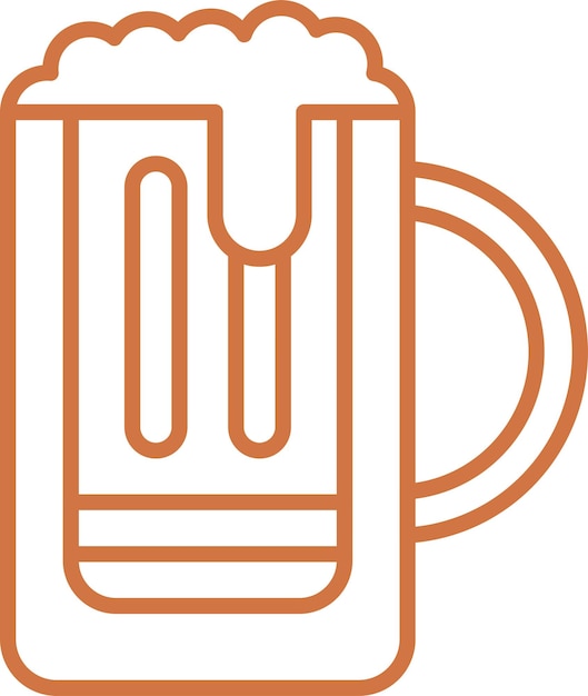 Diseño vectorial del estilo del icono de la cerveza